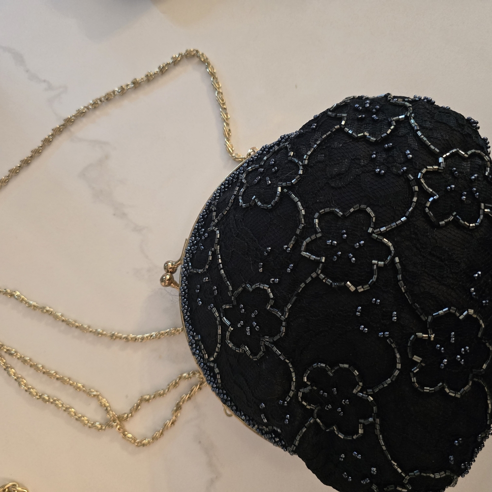 Elegant Black Lace Evening Bag